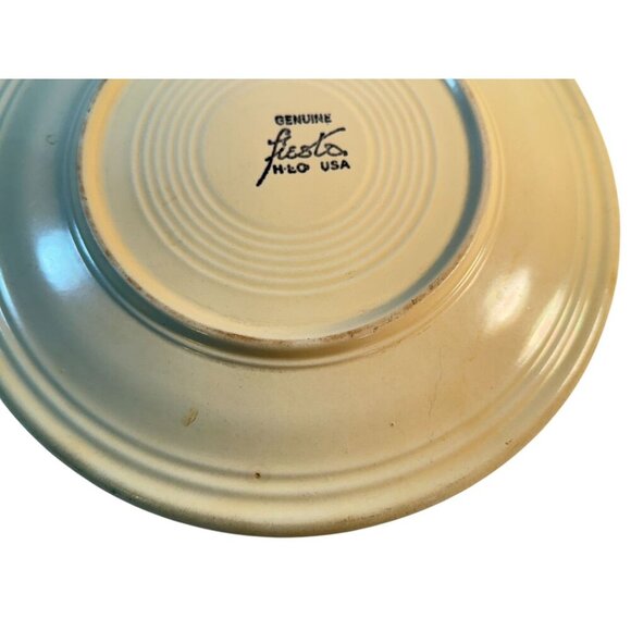 Vintage Fiesta Ware HLC Ivory Cream Plate 9 1/2" READ LOTS OF WEAR - Picture 10 of 11